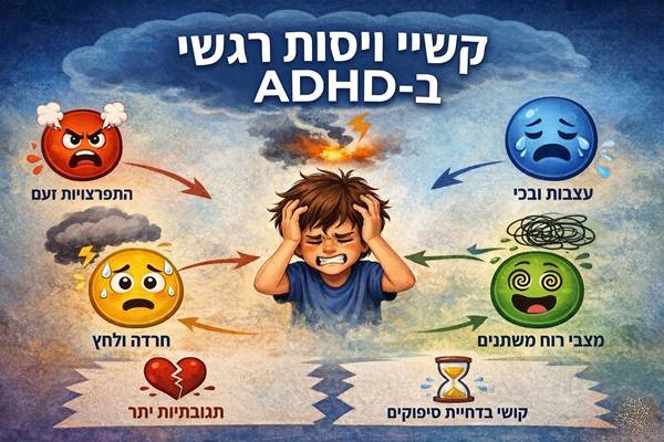 קשיי ויסות רגשי ב-ADHD